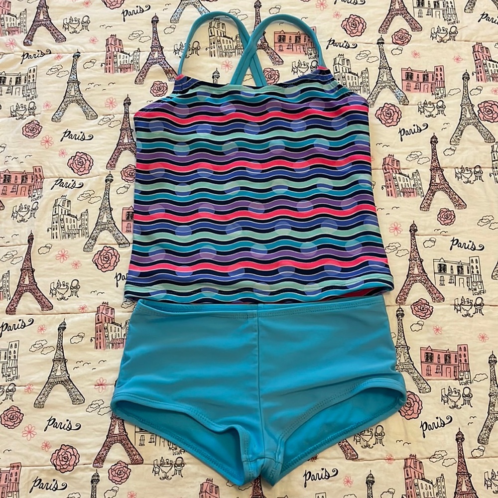 Girls 6X Two-Piece Bathing Suit